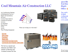 Tablet Screenshot of coolmountainair.com